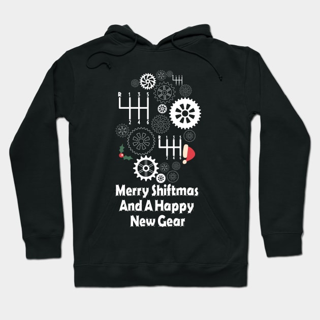 Funny Auto Racing Mechanic Manual Gearbox Christmas Car Hoodie by DesignHND